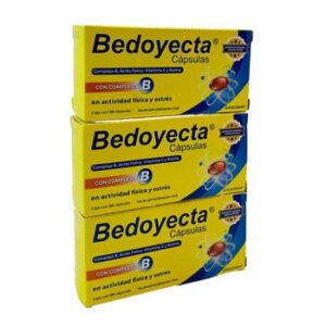 Bedoyecta Complejo B, Ácido Fólico, Vitamin C & Rutina Paquete with 3 Boxes 30 Capsules Each