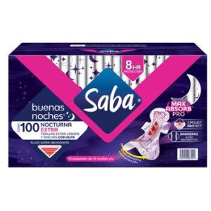 Saba Buenas Noches Extra Feminine Pads 100 Pieces