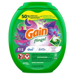Gain Flings Laundry Detergent Pods 112 Pieces