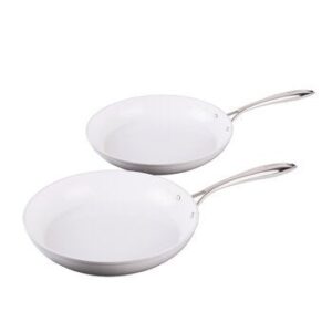 Westinghouse, Set Frying Pans 24 & 30 cm, Ceramic Blanca, Stainless Steel