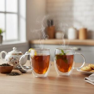 Top Choice Set 2 Cups Doble Pared Glass 400 mL
