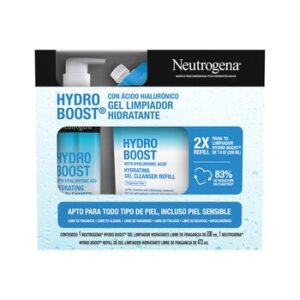 Neutrogena Facial Cleansing Gel Hydro Boost 230 ml + Refill 473 ml