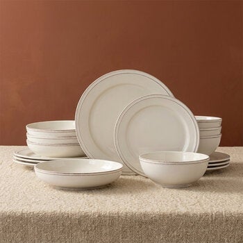 Over&Back Dinnerware Ceramic 16 Pieces, Varios Colores