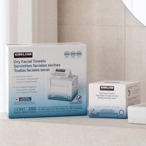 Kirkland Signature Dry Facial Towels 200 Pieces