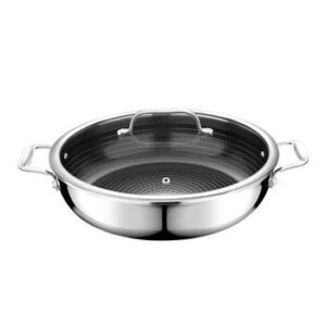 Bergner Frying Pan Stainless Steel with Ceramic Nonstick for Uso Diario with Tapa 4.4 L