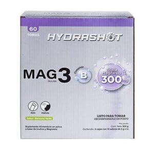 Hydrashot Mag 3, Tres tipos Magnesium + Complejo B, 60 Sachets