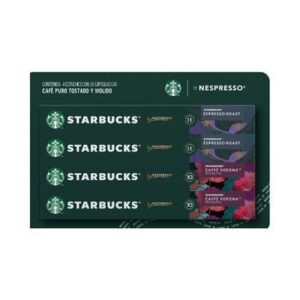 Starbucks Capsules Nespresso, 40 Capsules Coffee Espresso Roast & Verona