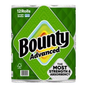 Bounty Advanced Paper Towels 12 Rolls 103 Sheets