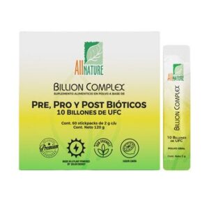All Nature Billion Complex Pre, Pro & Post Bióticos 60 Stickpacks