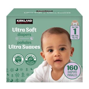 Kirkland Signature Unisex Diapers Stage 1, 160 Count