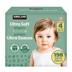 Kirkland Signature Unisex Diapers Stage 4, 198 Count