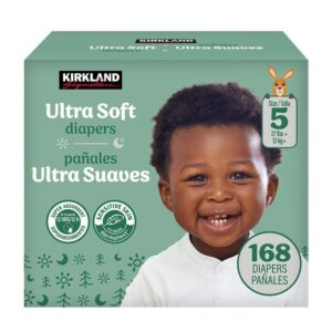 Kirkland Signature Unisex Diapers Stage 5, 168 Count