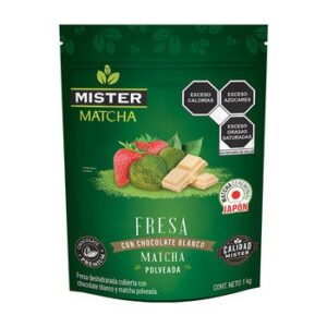 Mister Strawberry Cubierta with White Chocolate & Matcha Polveada 1 kg