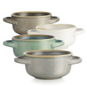 Home Essentials Ceramic Bowls with Handles 916 ml 4 Pieces