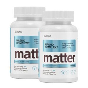 Matter Magno Complex Bisglicinato Magnesium Quelado (TRAACS) 2 Frascos 60 Capsules Each