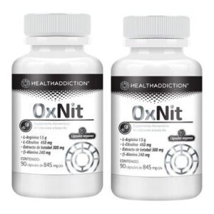 HealthAddiction OxNit Óxido Nítrico 2 Frascos 90 Capsules Each