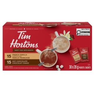 Tim Hortons: Powder Mix French Vanilla Cappuccino & Hot Chocolate 30/28 g