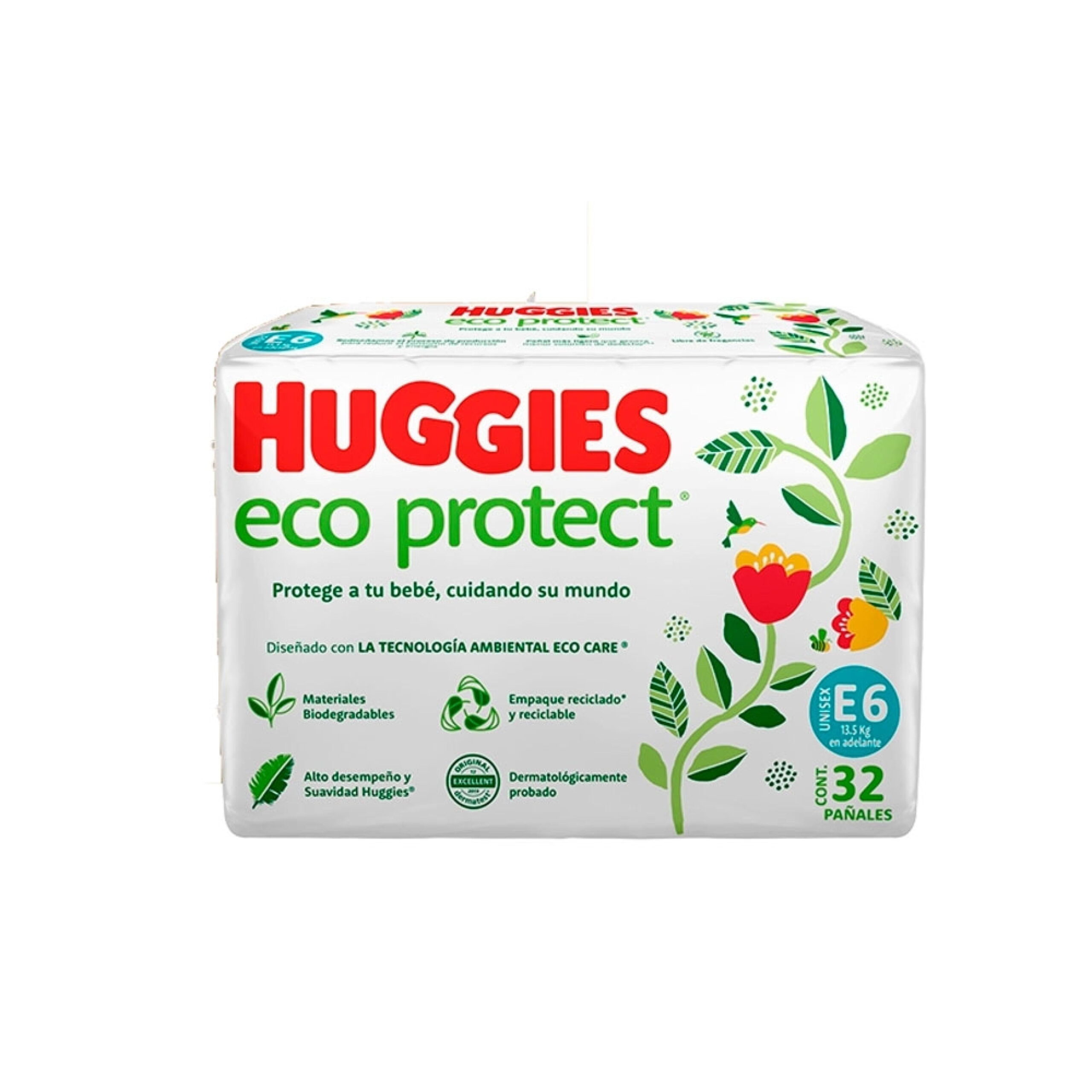 Huggies Ecoprotect Diapers Stage 32 piezas