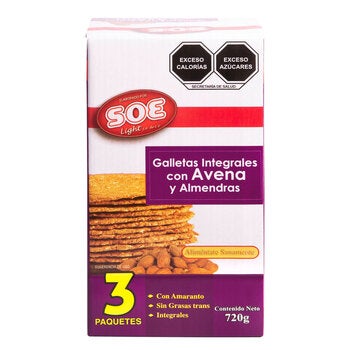 Soe Whole Grain Cookies with Oats & Almonds 720 g