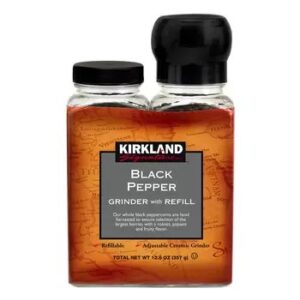 Kirkland Signature Black Pepper & Refillable Grinder 375 g