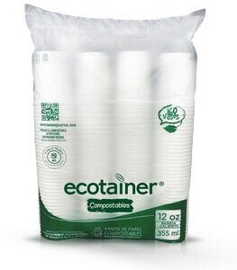 Ecotainer Compostable Cups 160 x 355 ml