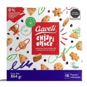 Gaveti Chispi Chocs Chocolate Chip Cookies Sugar-Free 18 x 48 g