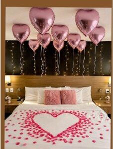 Heart Balloon Bouquet & Rose Petal Surprise — Cabo Delivery balloons in Cabo San Lucas