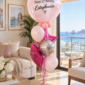 Personalized Jumbo Balloon & Star Bouquet — Cabo Delivery balloons in Cabo San Lucas