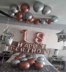 Starry Birthday Room Surprise — Cabo Delivery balloons in Cabo San Lucas
