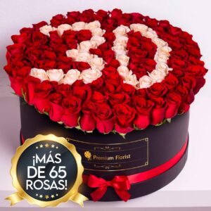 Personalized Number Rose Box in Black — Cabo Delivery flowers in Cabo San Lucas