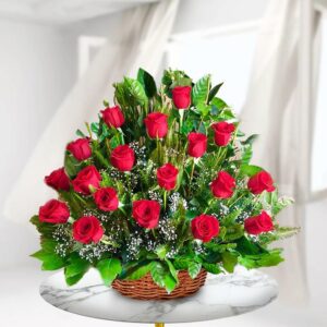 Long-Stem Rose Basket — Cabo Delivery flowers in Cabo San Lucas