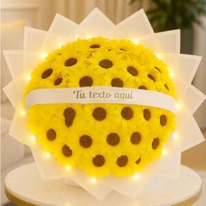 Sunflower Bouquet with LED Lights — Cabo Delivery flowers in Cabo San Lucas