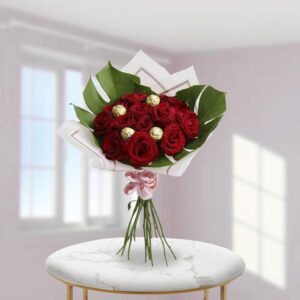 Rose Bouquet with Chocolate Surprise — Cabo Delivery flowers in Cabo San Lucas