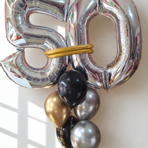 Jumbo Birthday Numbers & Five-Balloon Bouquet — Cabo Delivery balloons in Cabo San Lucas