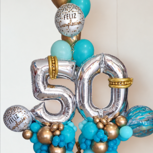 Birthday Number Display & Foil Balloon Bouquet — Cabo Delivery balloons in Cabo San Lucas