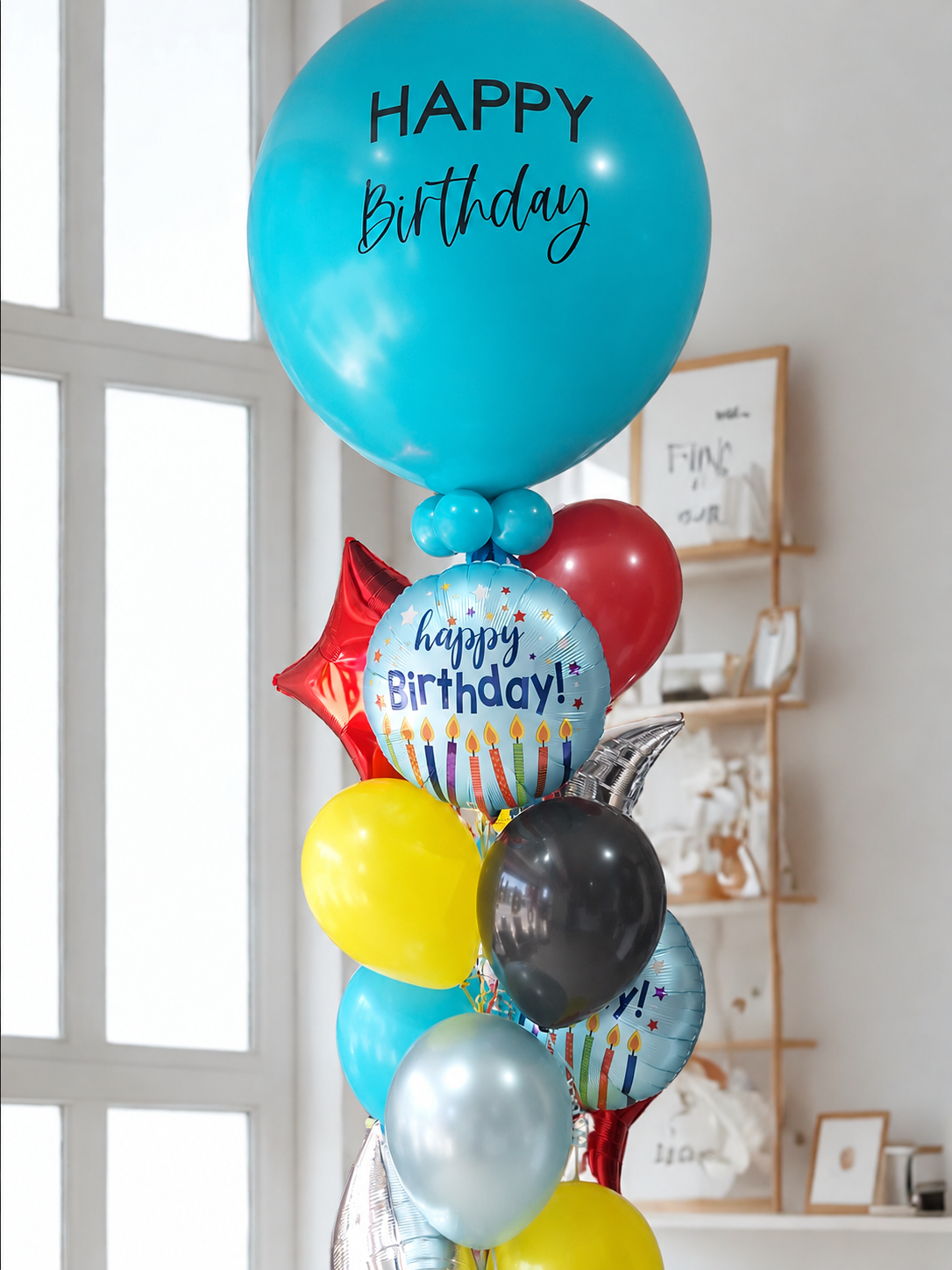 Personalized Jumbo Birthday Balloon Bouquet — Cabo Delivery balloons in Cabo San Lucas