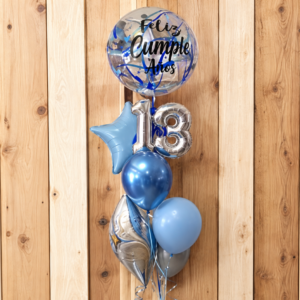 Bubble Balloon Bouquet with Mini Birthday Numbers — Cabo Delivery balloons in Cabo San Lucas