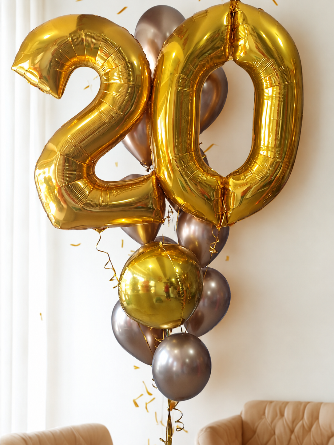 Jumbo Numbers & Orb Balloon Bouquet — Cabo Delivery balloons in Cabo San Lucas