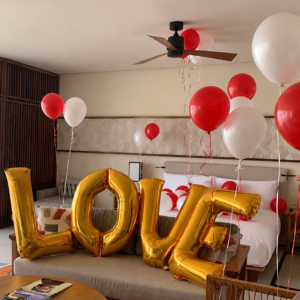 LOVE Letter Balloon Room Surprise — Cabo Delivery balloons in Cabo San Lucas