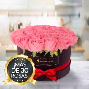 Pink Roses in a Black Box — Cabo Delivery flowers in Cabo San Lucas