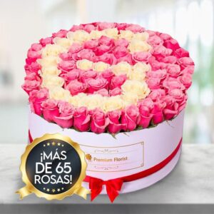 Personalized Initial Rose Box in White — Cabo Delivery flowers in Cabo San Lucas