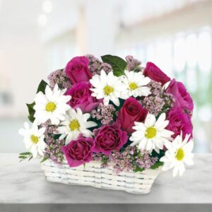 Delicate Garden Flower Basket — Cabo Delivery flowers in Cabo San Lucas