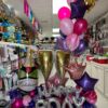 Engagement party in Cabo champagne balloon arrangement for a villa celebration