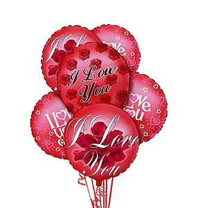 Six I LOVE YOU Foil Balloons — Cabo Delivery balloons in Cabo San Lucas