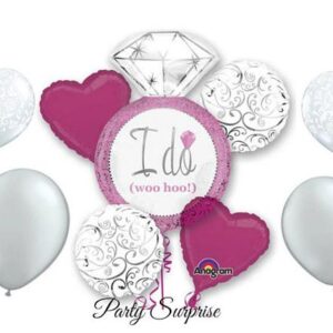 12-Balloon Bridal Shower Bouquet — Cabo Delivery balloons in Cabo San Lucas