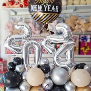 Happy New Year Balloon Arrangement — Cabo Delivery balloons in Cabo San Lucas