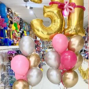 Birthday Numbers & Two Balloon Bouquets — Cabo Delivery balloons in Cabo San Lucas
