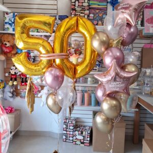 Personalized Birthday Numbers & Name Bouquet — Cabo Delivery balloons in Cabo San Lucas