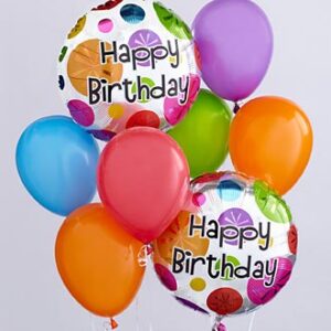 Two Foil & Six Latex Balloon Bouquet — Cabo Delivery balloons in Cabo San Lucas