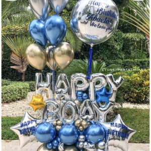 Happy Birthday Celebration Balloon Display — Cabo Delivery balloons in Cabo San Lucas